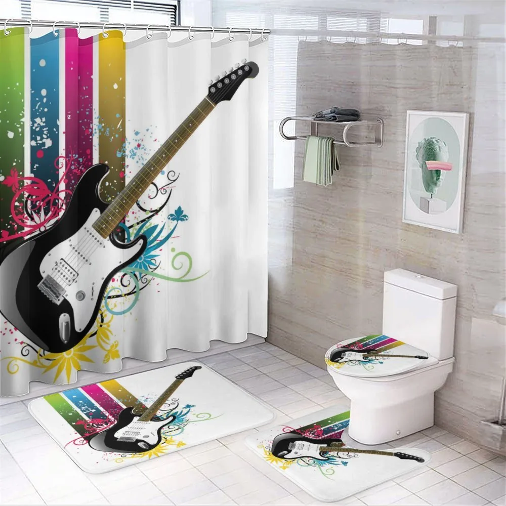 Bass Floral Colorful — 4-Piece Bathroom Set preview