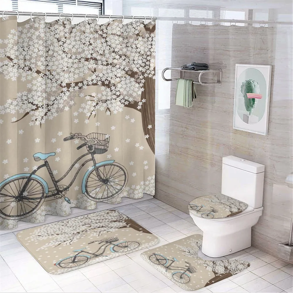 Blooming Tree in Spring — 4-Piece Bathroom Set preview