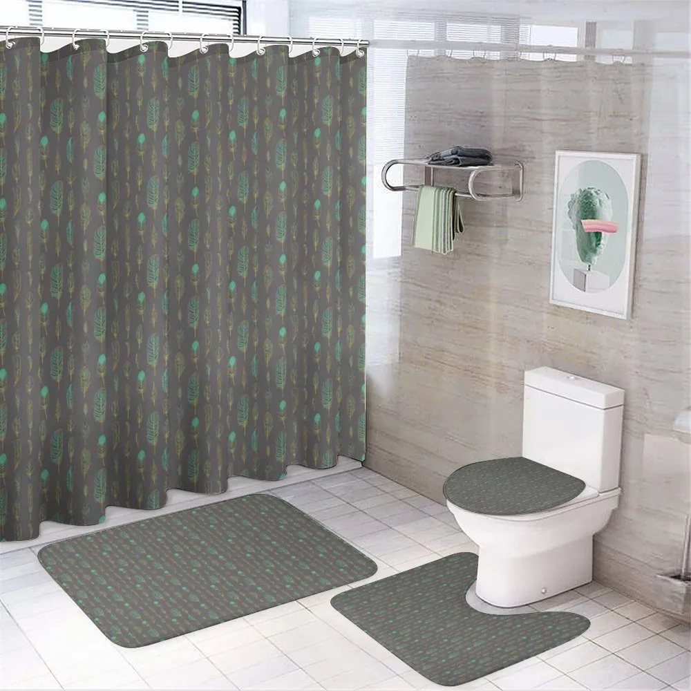 Boho Sketch Art — 4-Piece Bathroom Set preview