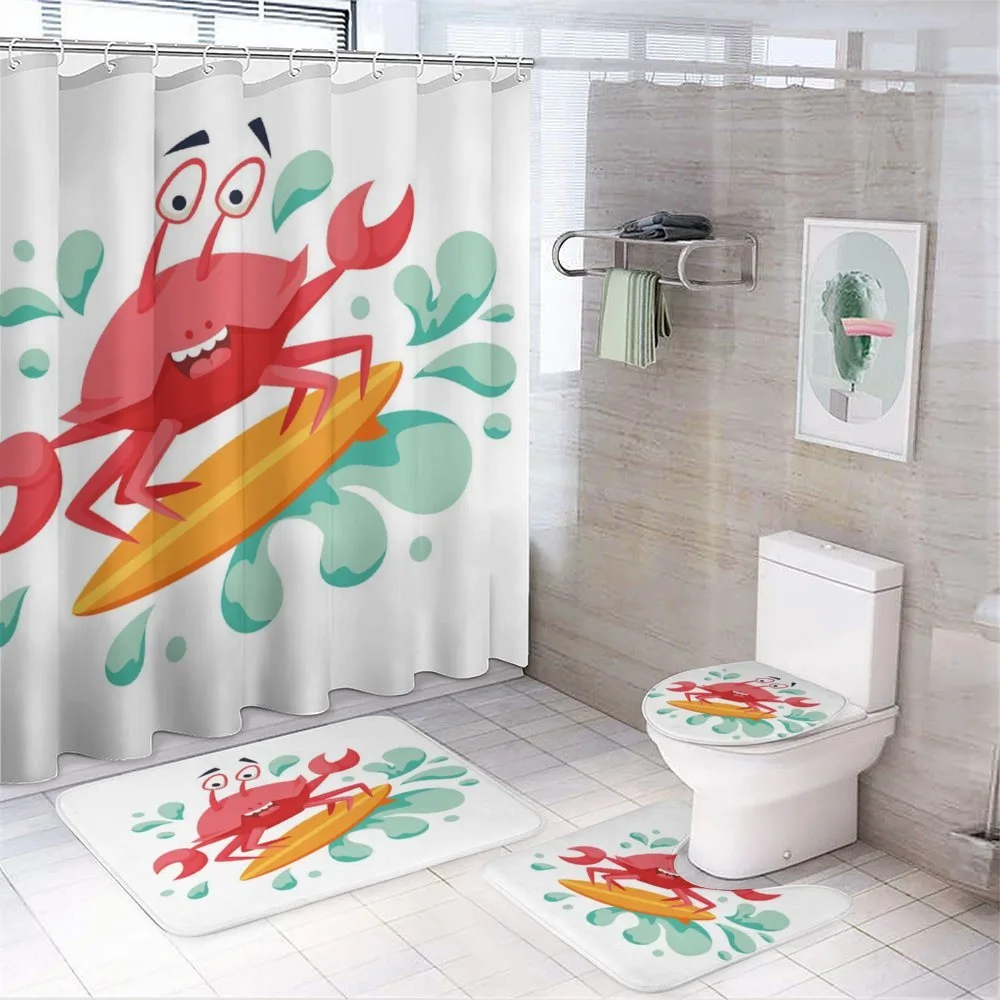 Caricature Crab — 4-Piece Bathroom Set preview