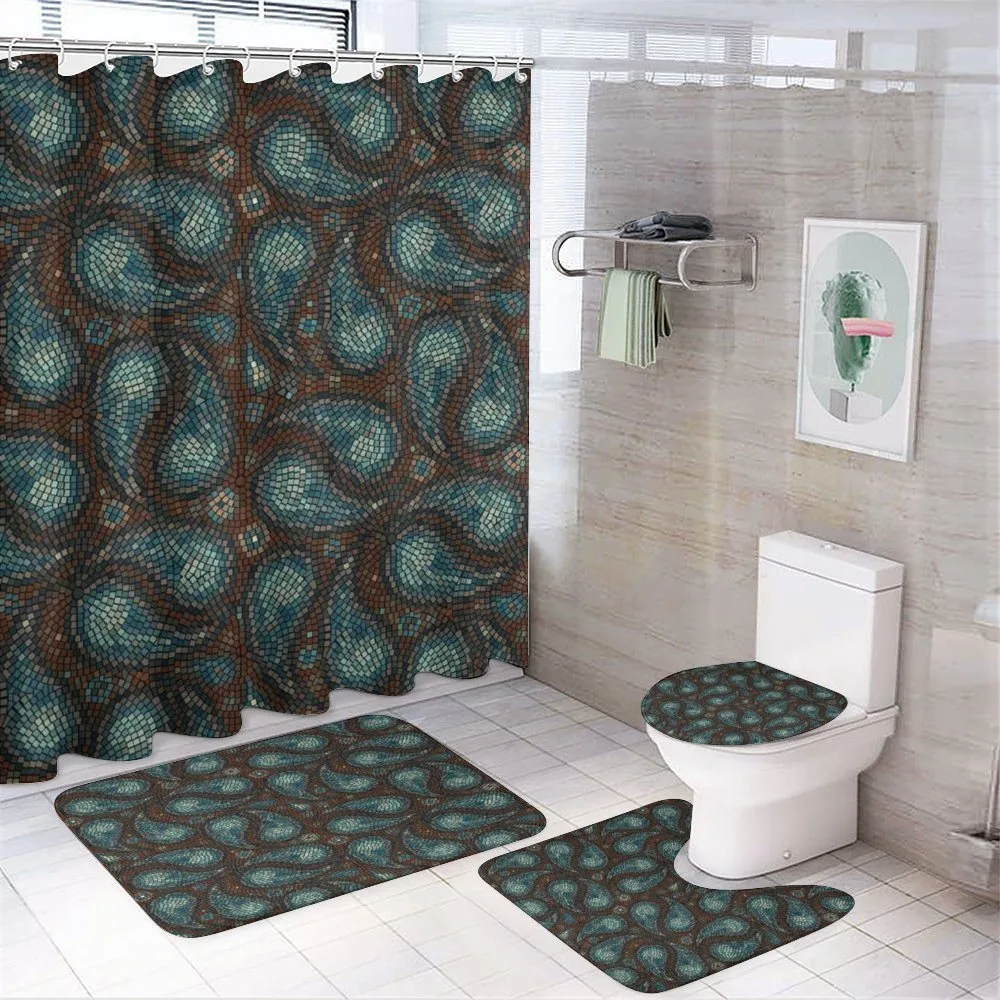 Modern Teardrop Shapes — 4-Piece Bathroom Set preview