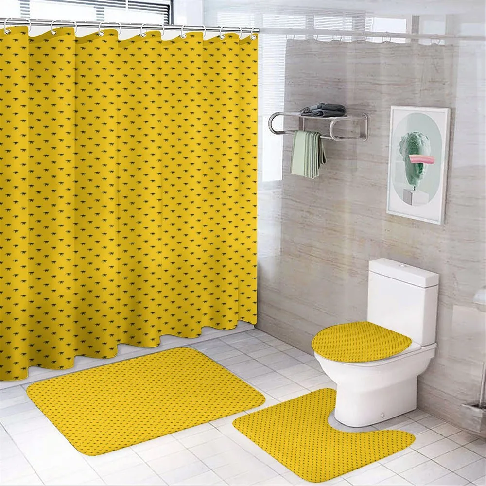 Monochrome Ceratopsia Predator 4-Piece Bathroom Set product video