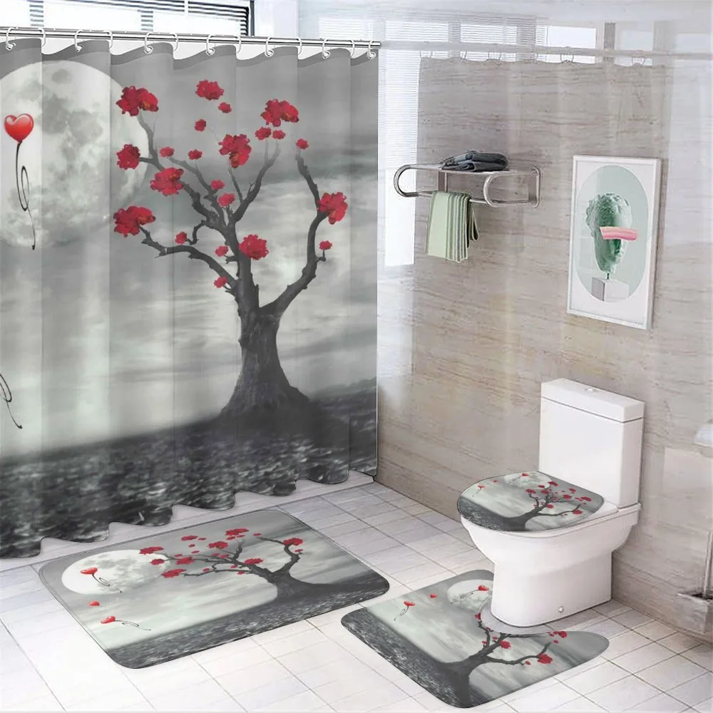 Romantic Full Moon Night — 4-Piece Bathroom Set preview