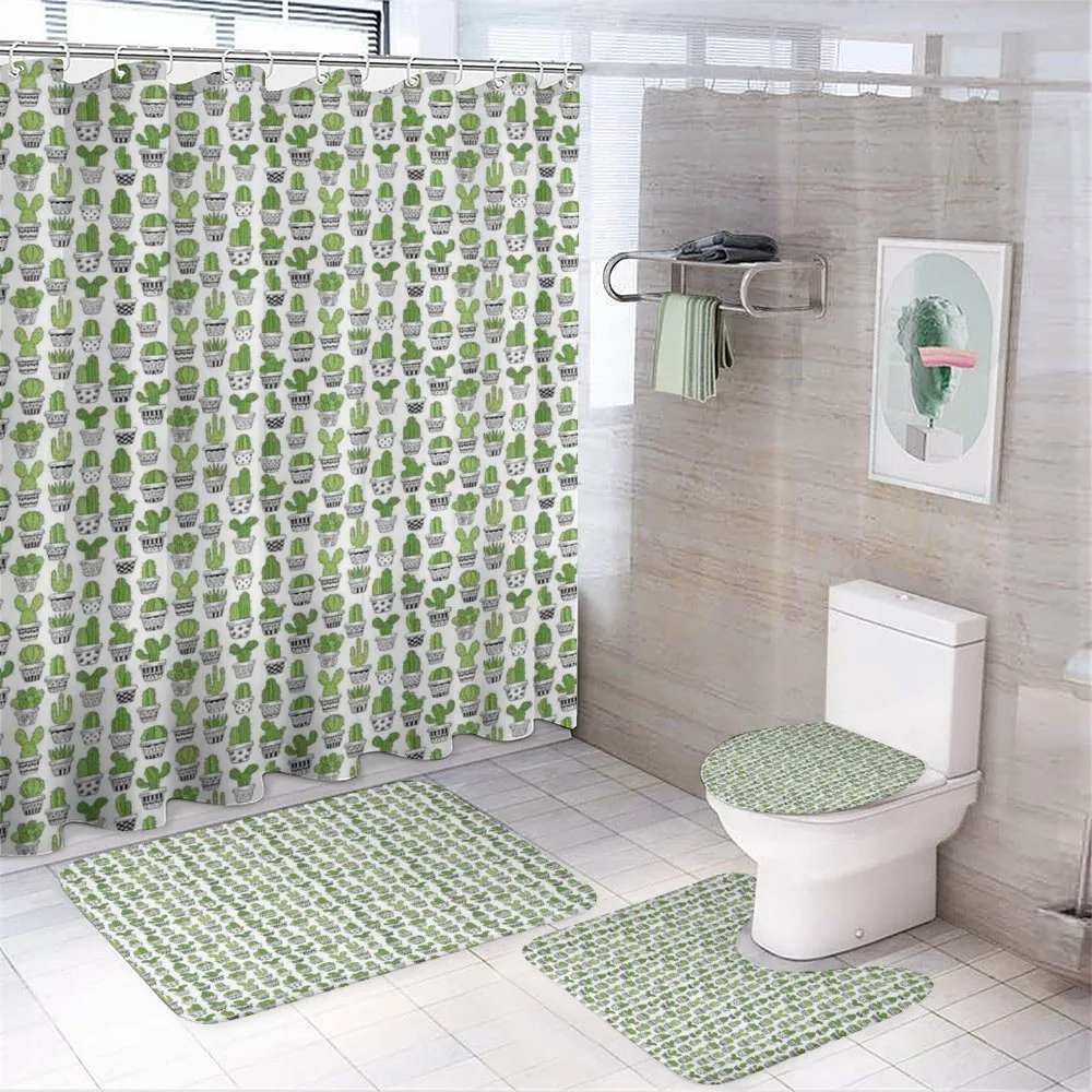 Succulent Houseplants — 4-Piece Bathroom Set preview