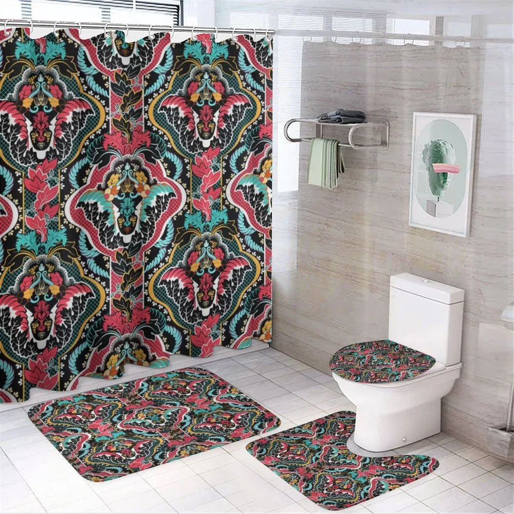 Vivid Botanical Ornate with Leaves 4-Piece Bathroom Set product video
