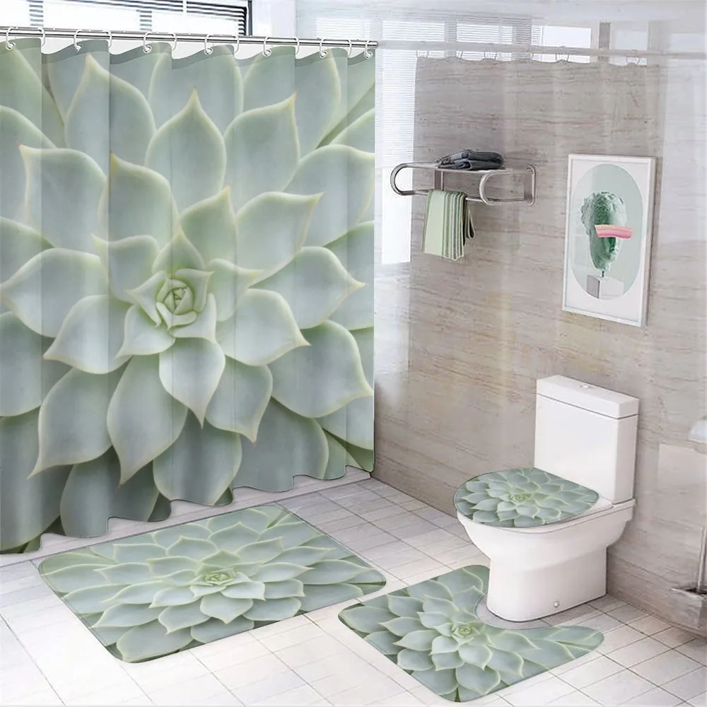 Cactus Flowers Photo — 4-Piece Bathroom Set preview