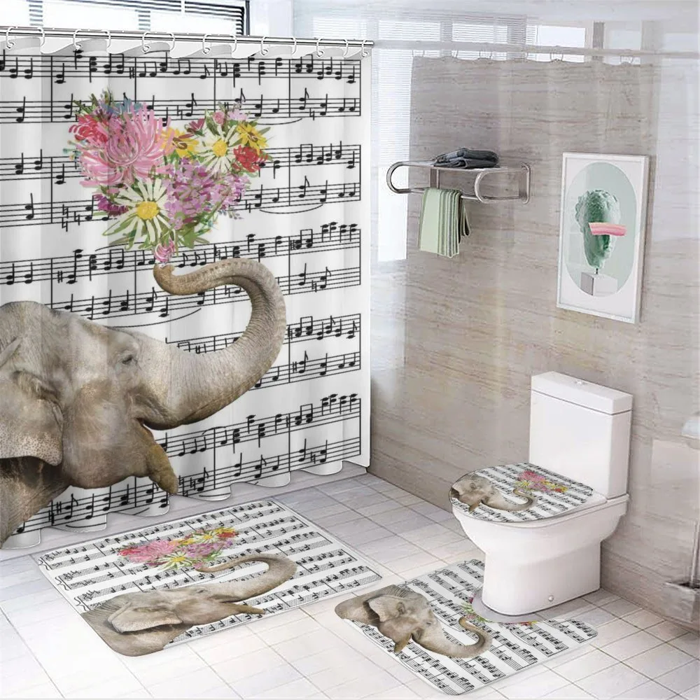 Floral Trunk Music Notes — 4-Piece Bathroom Set preview