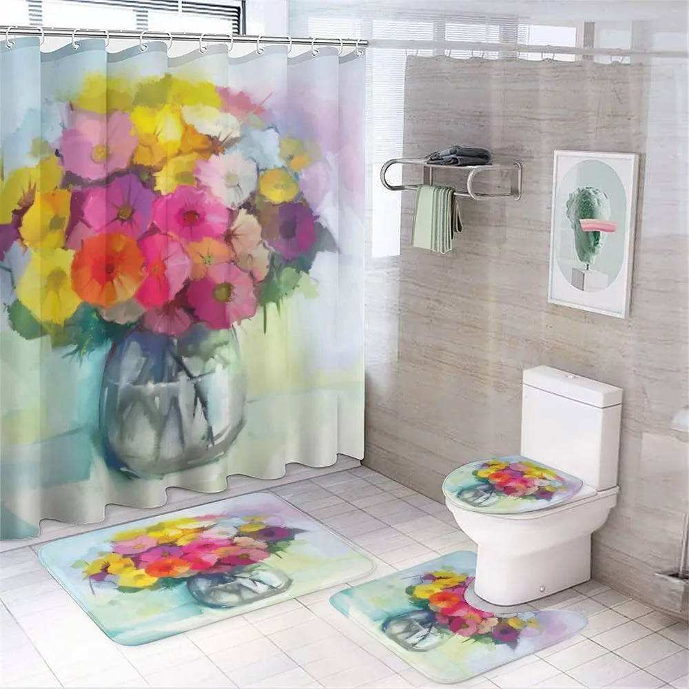 Freshly Picked Flowers 4-Piece Bathroom Set product video