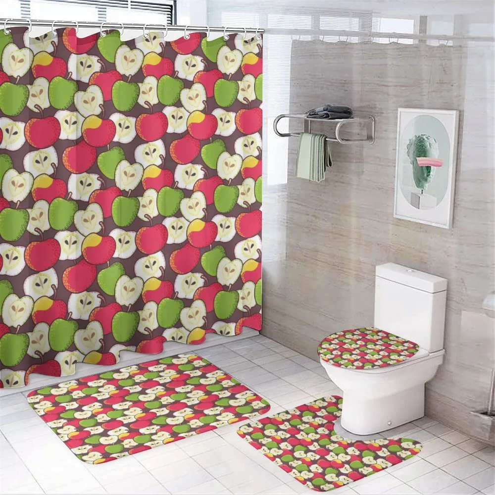 Halved Fresh Food Pattern — 4-Piece Bathroom Set preview