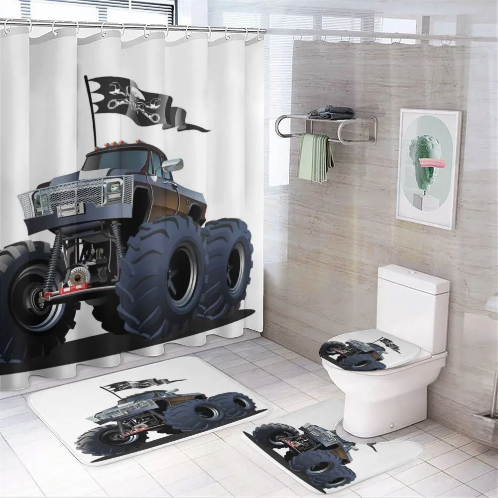 Monster Truck Pirate — 4-Piece Bathroom Set preview