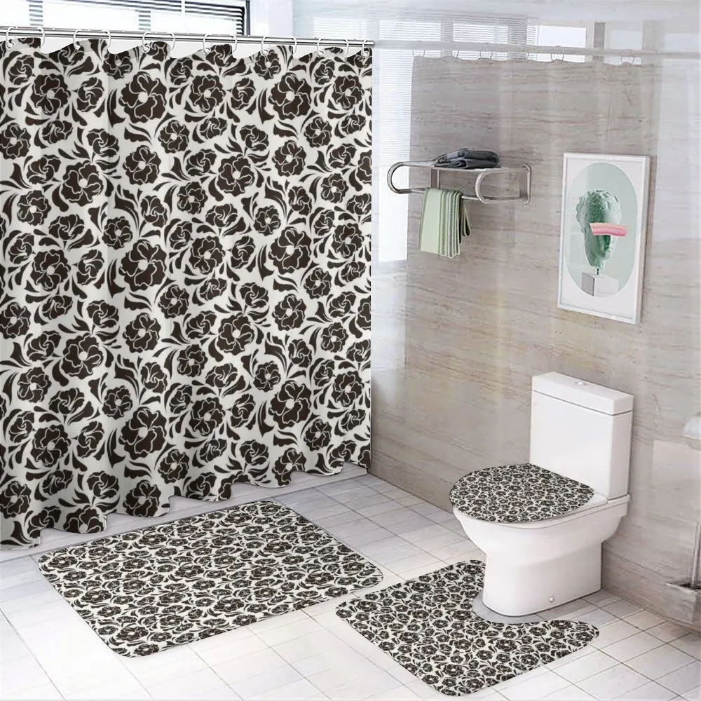 Nostalgic Flora Pattern — 4-Piece Bathroom Set preview