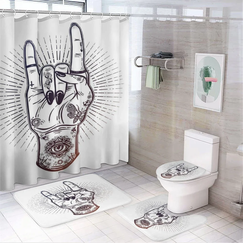 Tattooed Hand Raised — 4-Piece Bathroom Set preview