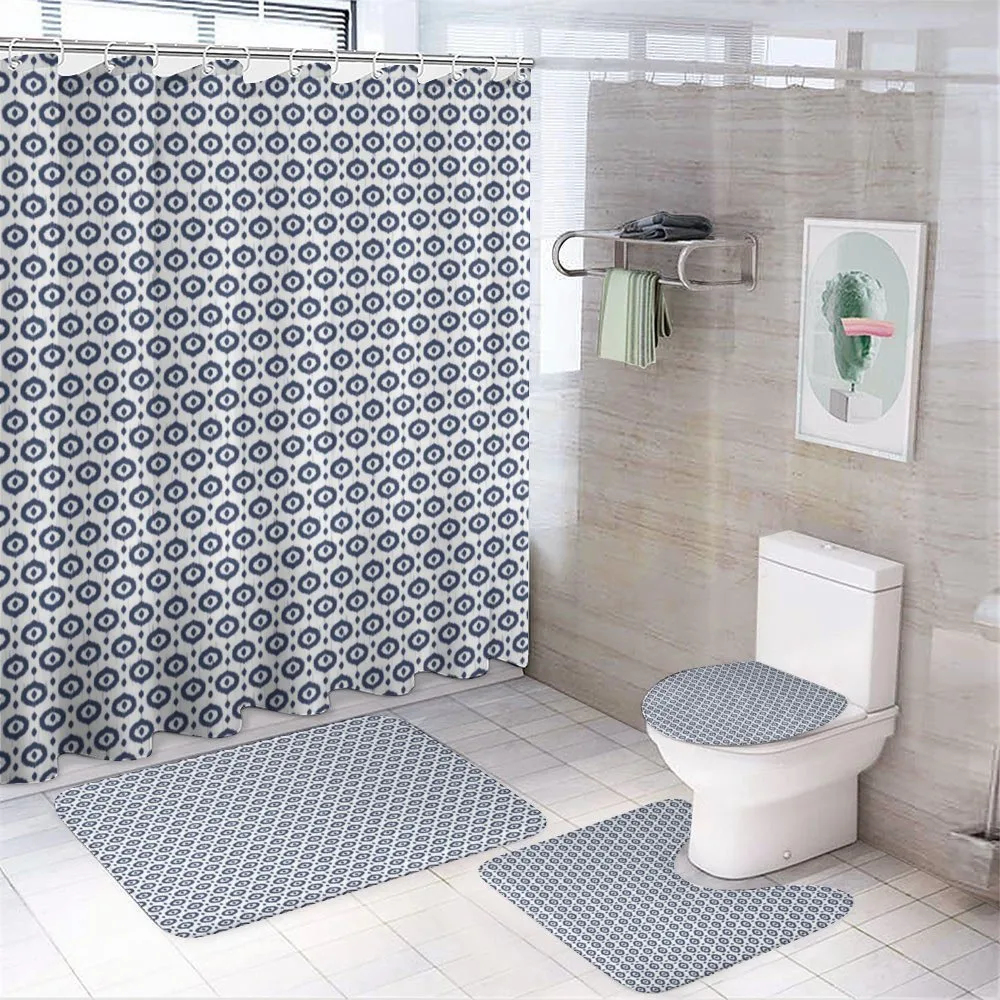 Traditional Circles Dots — 4-Piece Bathroom Set preview