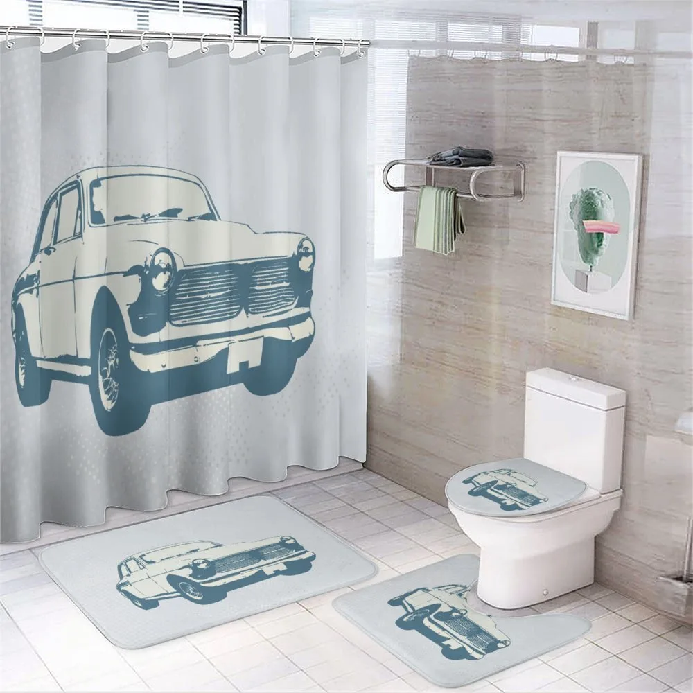 Vintage Old Custom Car — 4-Piece Bathroom Set preview