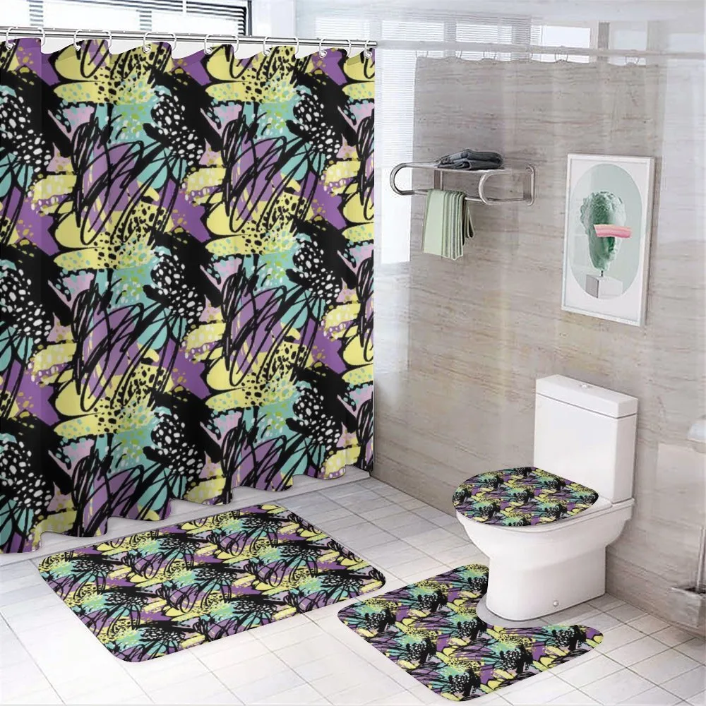 Brush Strokes Modern Art — 4-Piece Bathroom Set preview