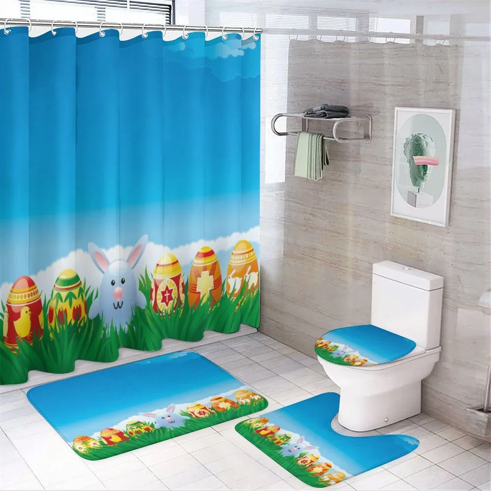 Cartoon Easter Rabbit — 4-Piece Bathroom Set preview