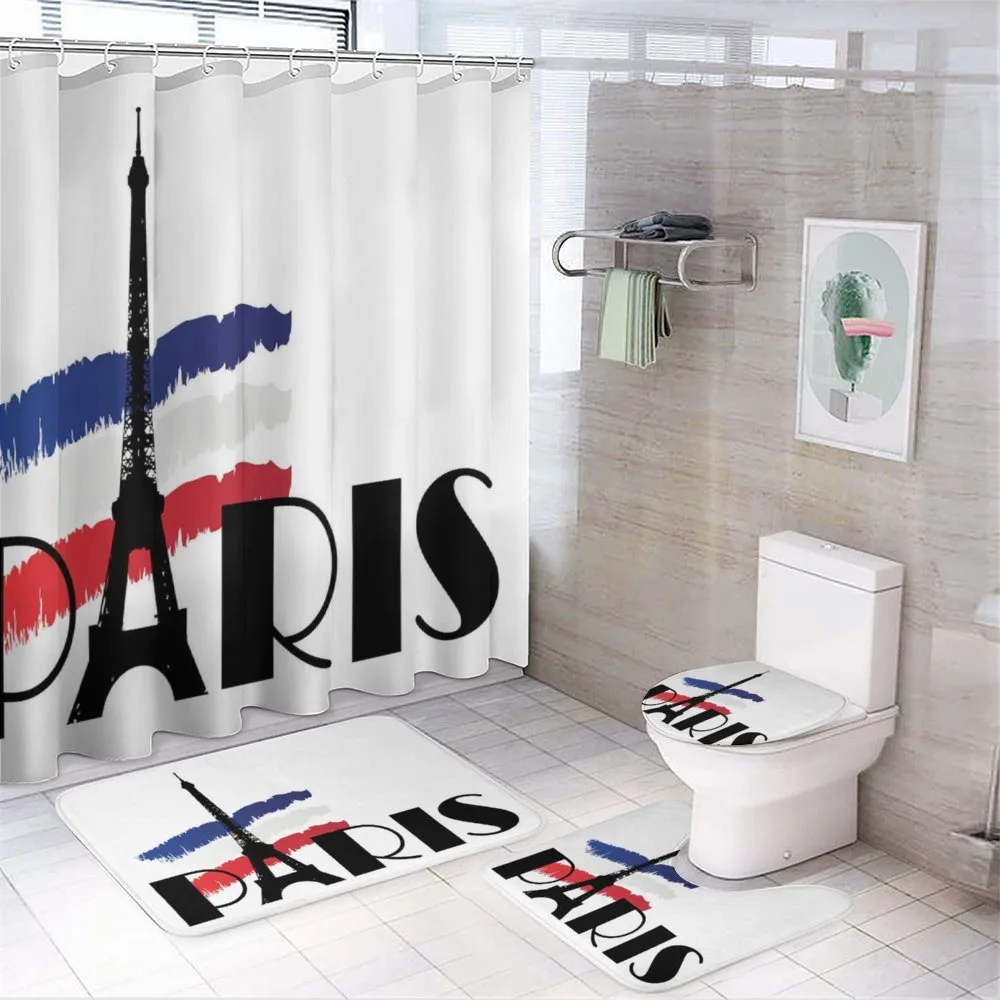 Paris Eiffel Tower Image — 4-Piece Bathroom Set preview