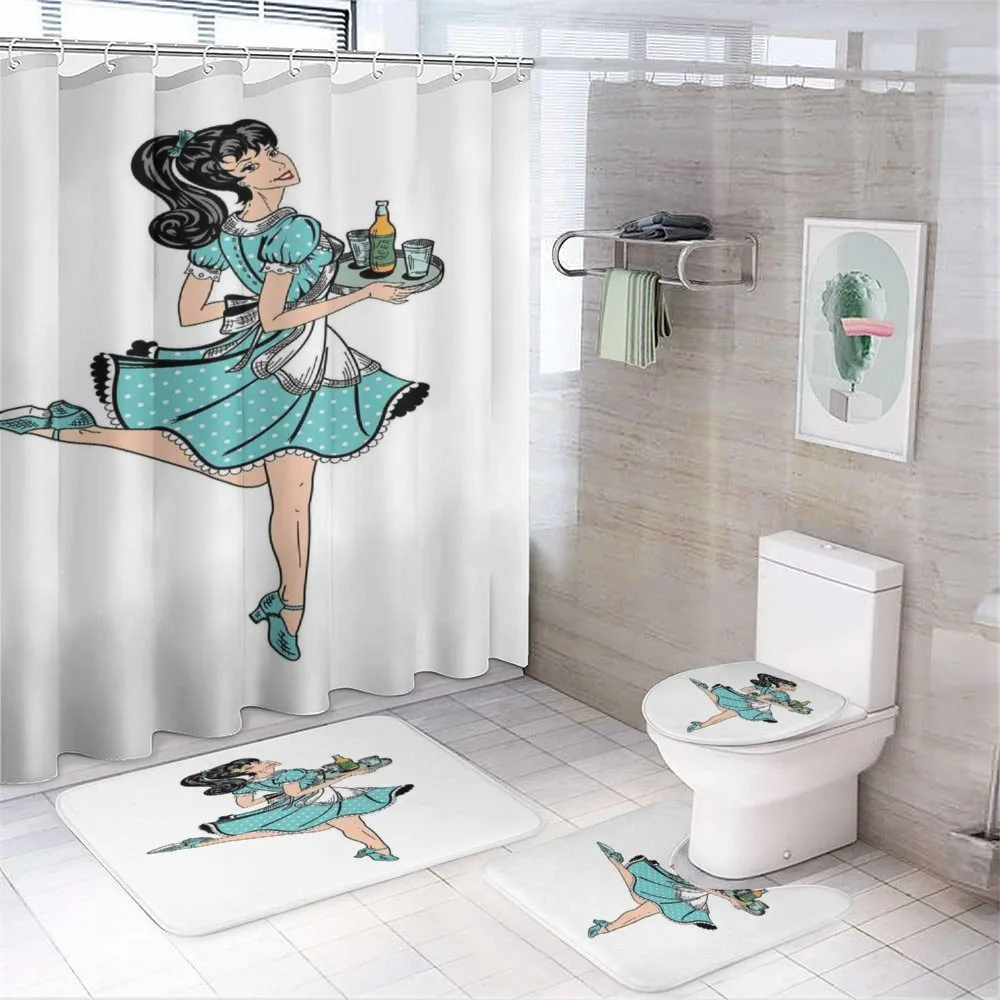 Pony Tail Waitress — 4-Piece Bathroom Set preview