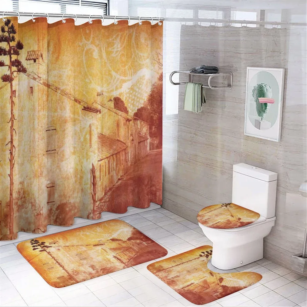 Retro French Street — 4-Piece Bathroom Set preview