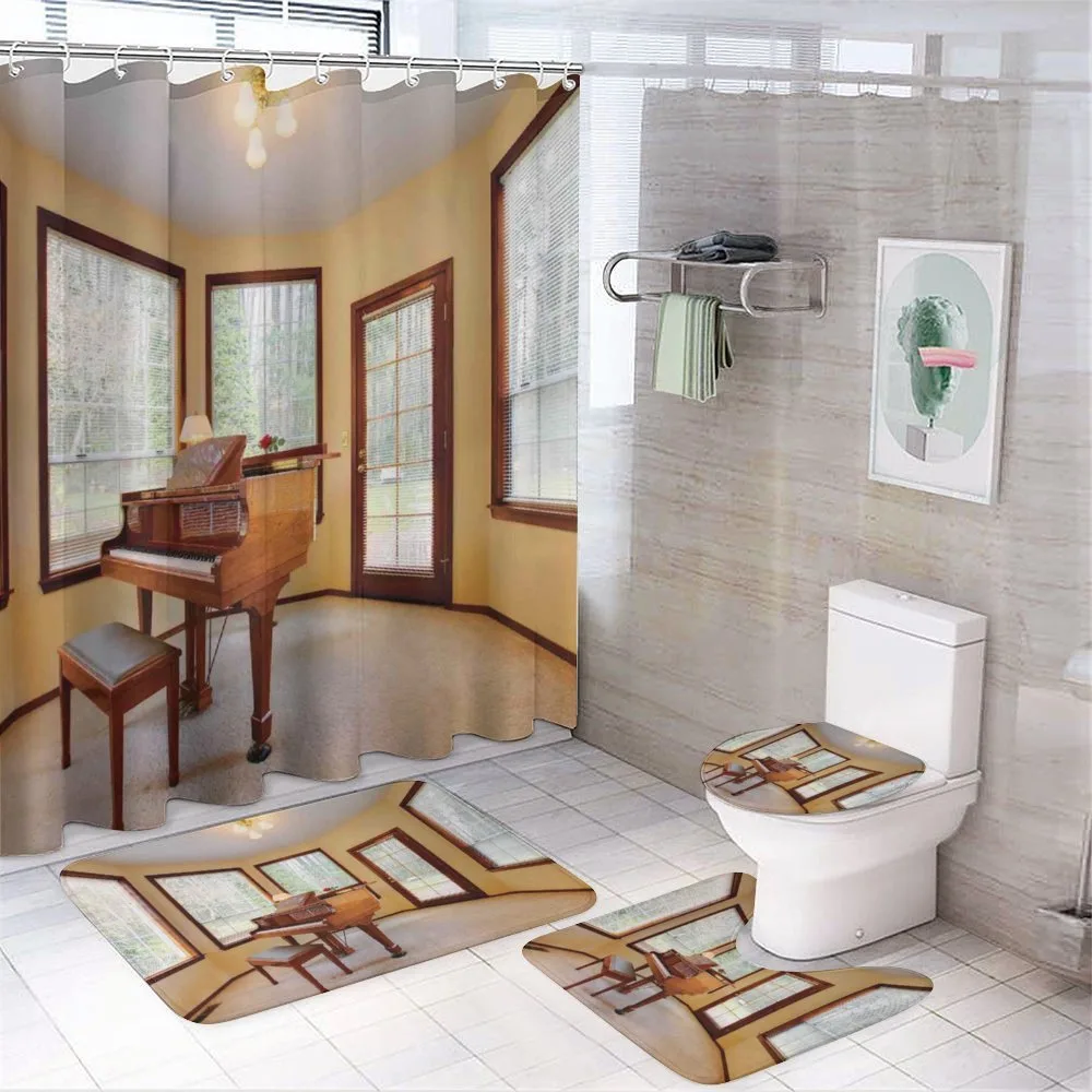 Round Room with Piano — 4-Piece Bathroom Set preview
