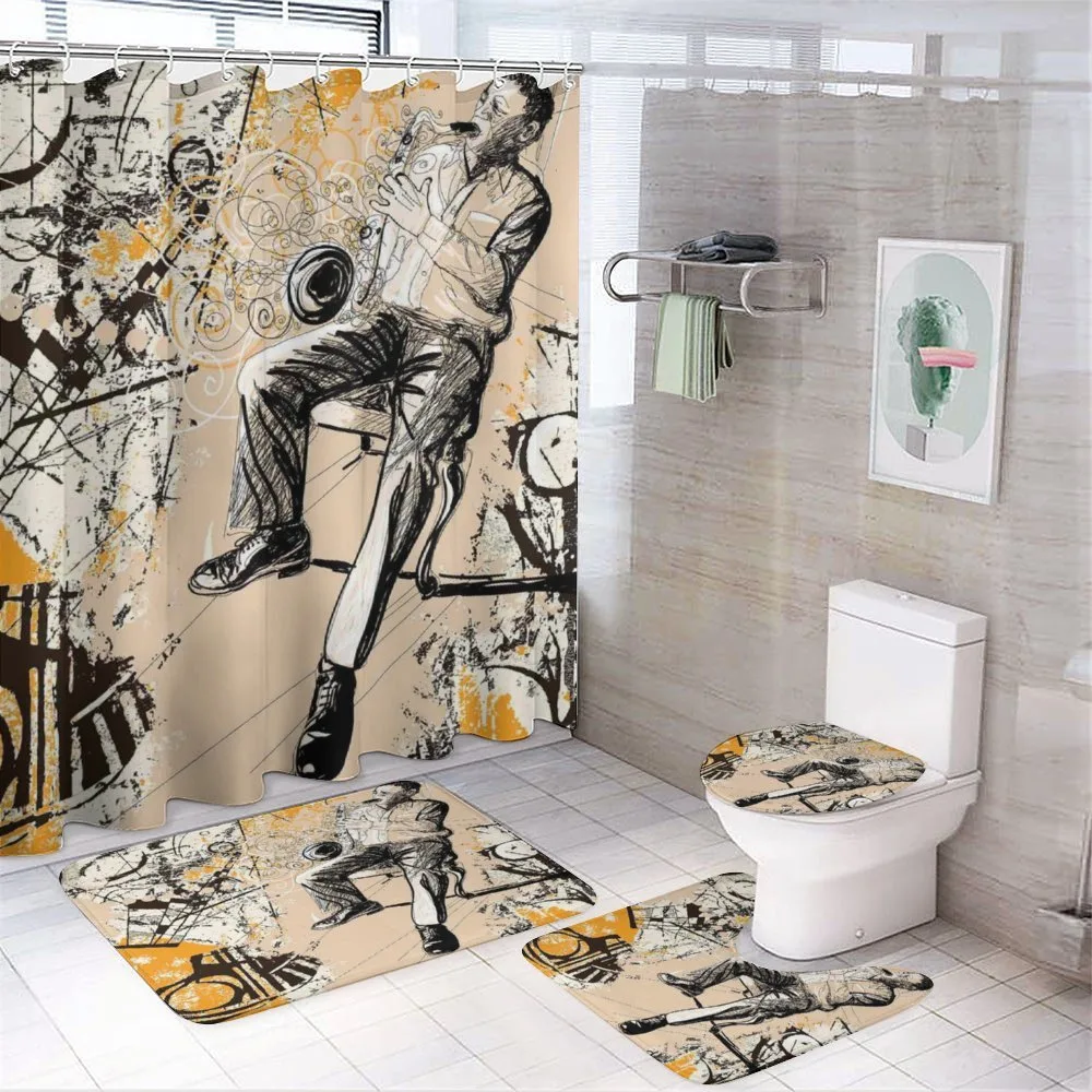 Saxophone Music Rythim — 4-Piece Bathroom Set preview