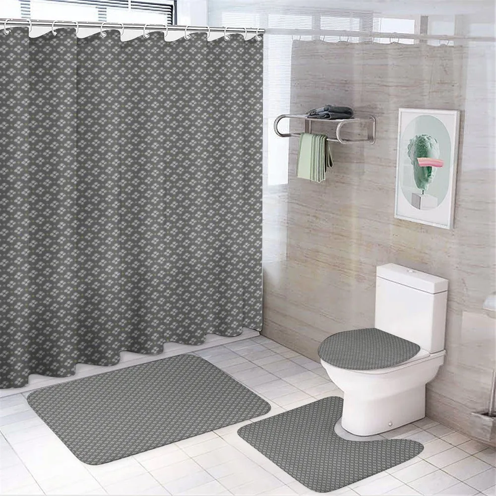 Scribble Spots Spirals — 4-Piece Bathroom Set preview