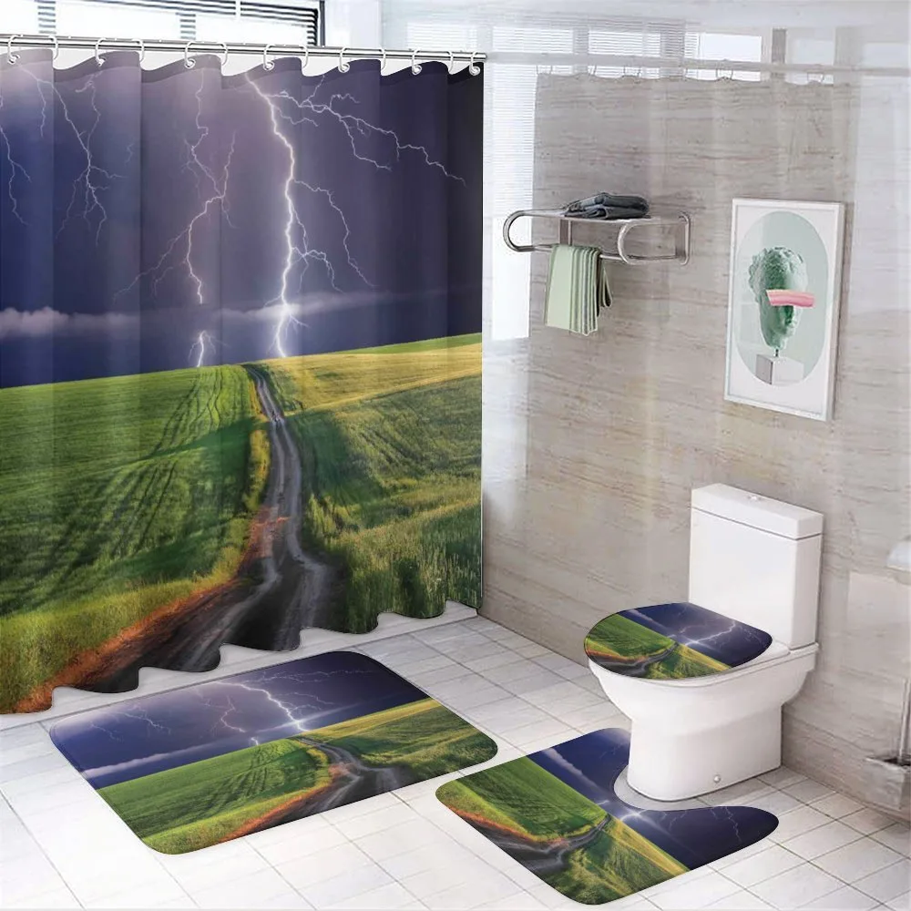 Solar Energy Storm Field — 4-Piece Bathroom Set preview