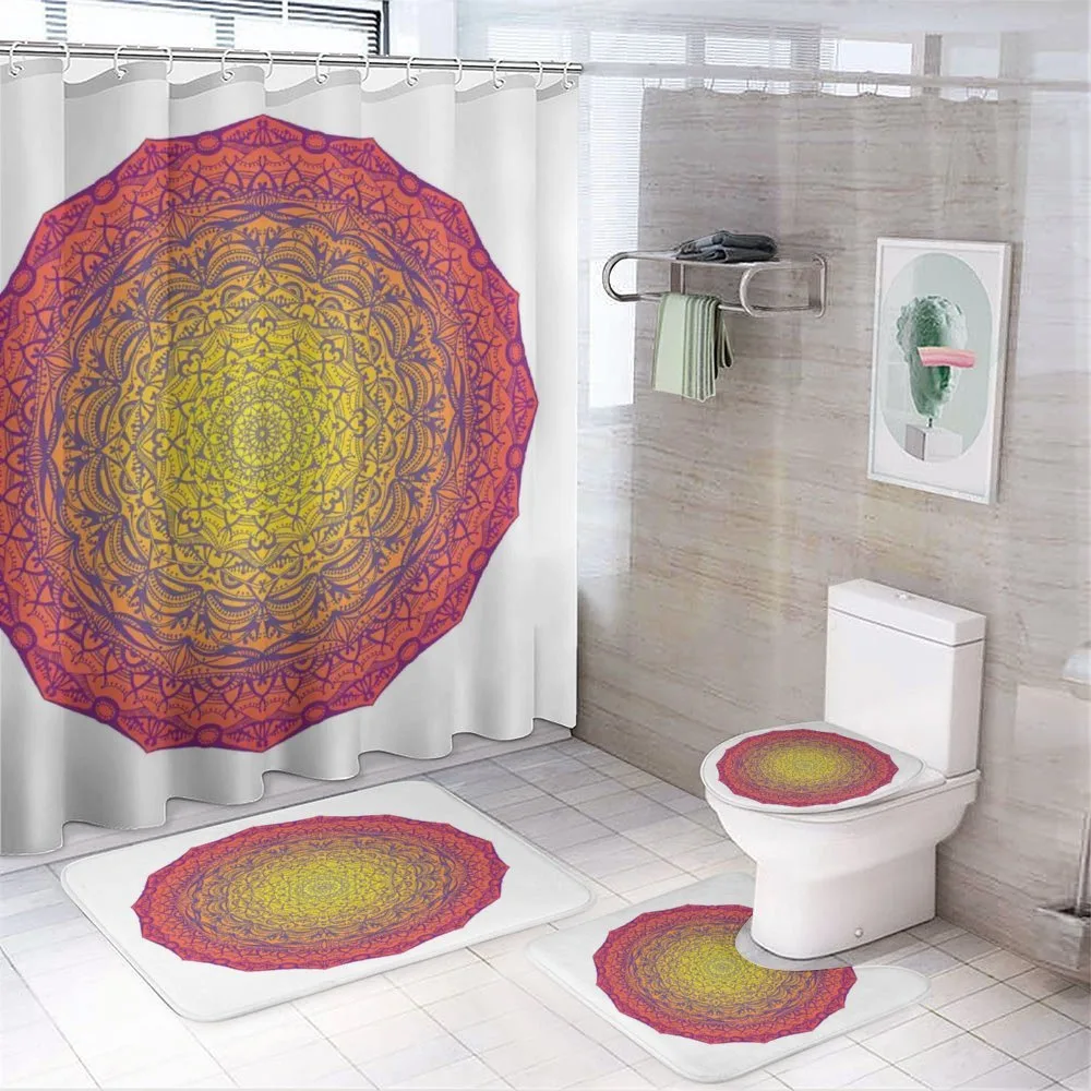 Vivid Abstract Medallion — 4-Piece Bathroom Set preview