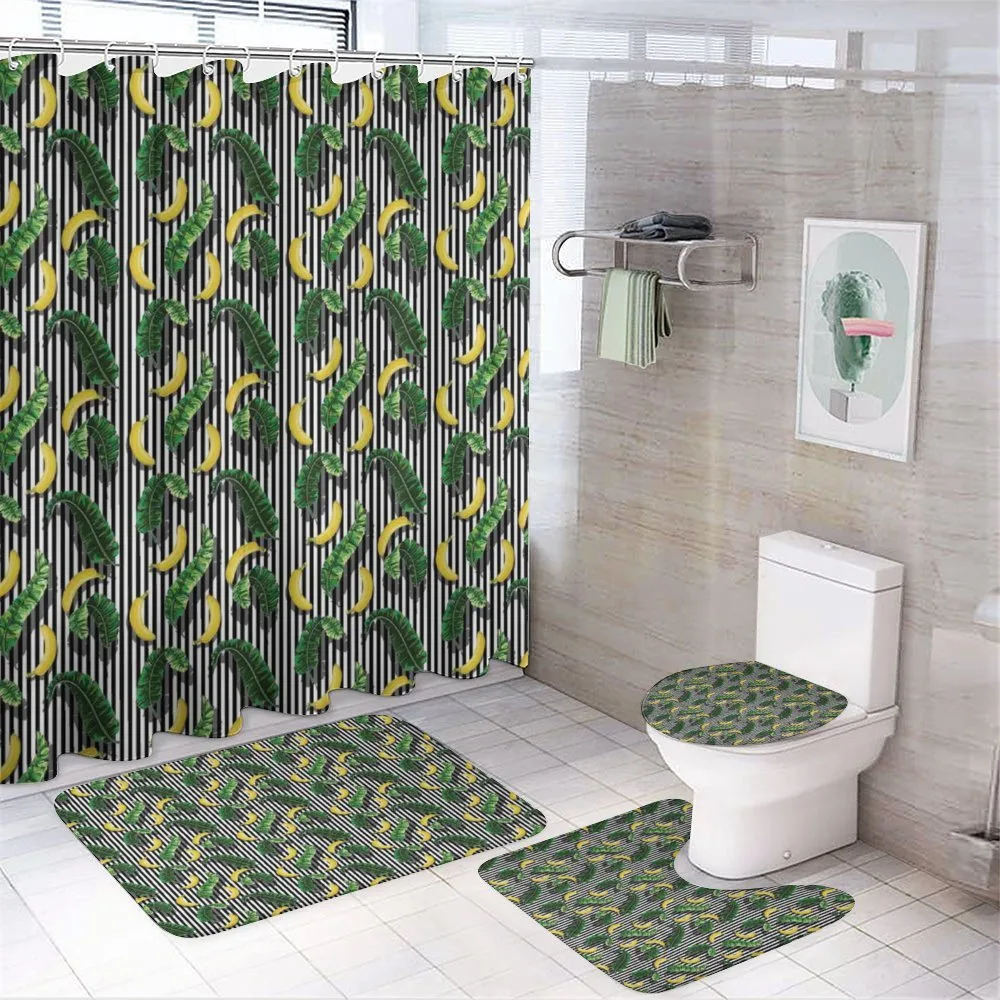 Yummy Banana and Leaves — 4-Piece Bathroom Set preview