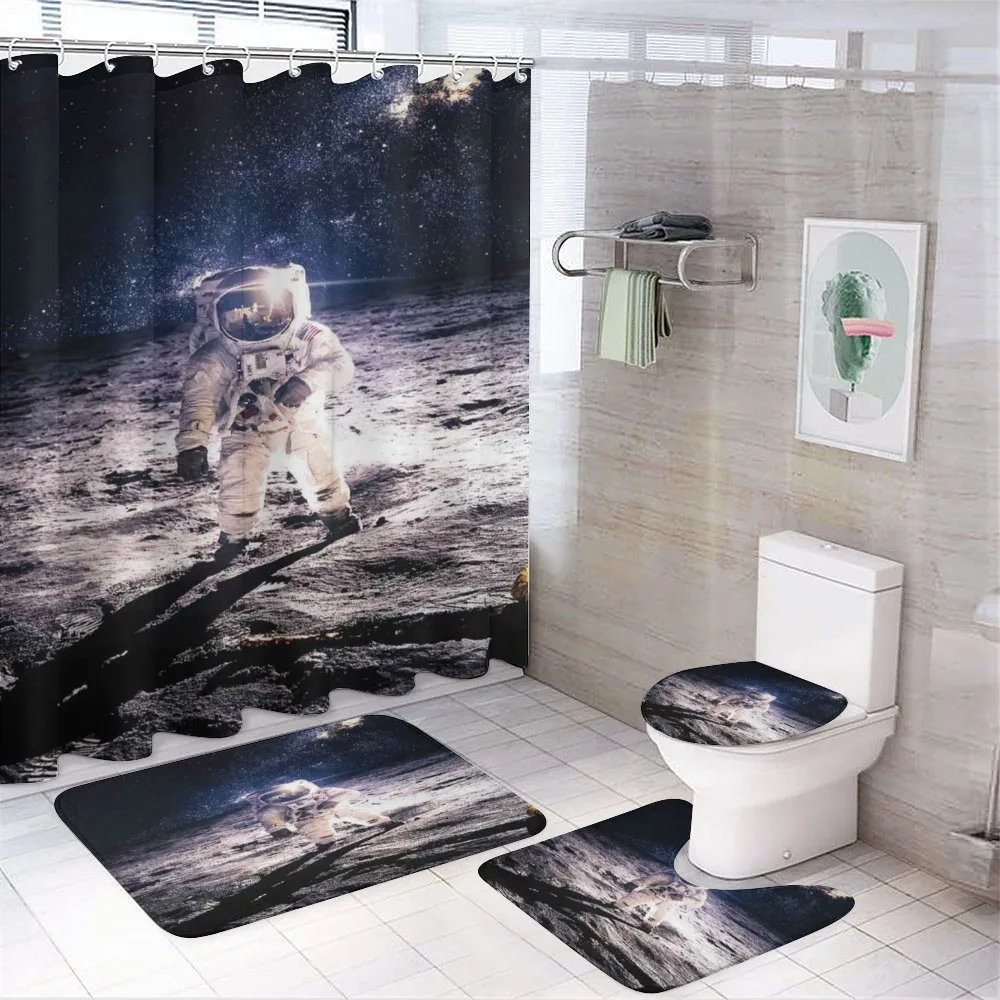 Astronaut on the Moon — 4-Piece Bathroom Set preview
