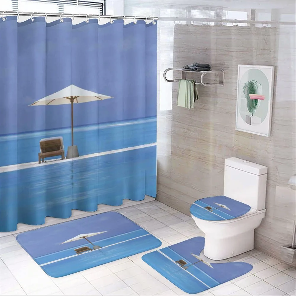 Ocean Seascape Beach — 4-Piece Bathroom Set preview