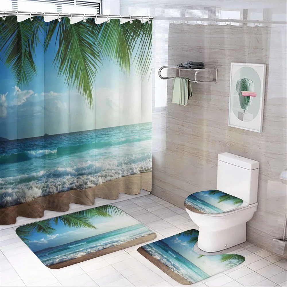 Palms Tropical Island — 4-Piece Bathroom Set preview