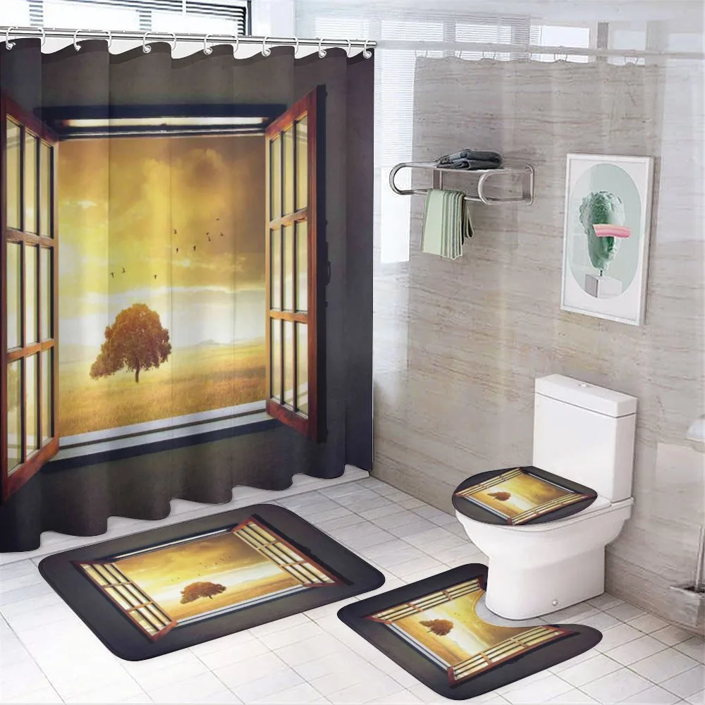 Spring Birds Country — 4-Piece Bathroom Set preview