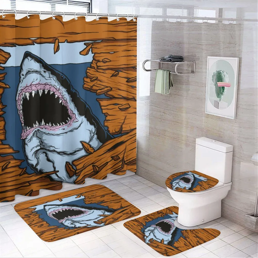 Wild Fish Wooden Plank — 4-Piece Bathroom Set preview