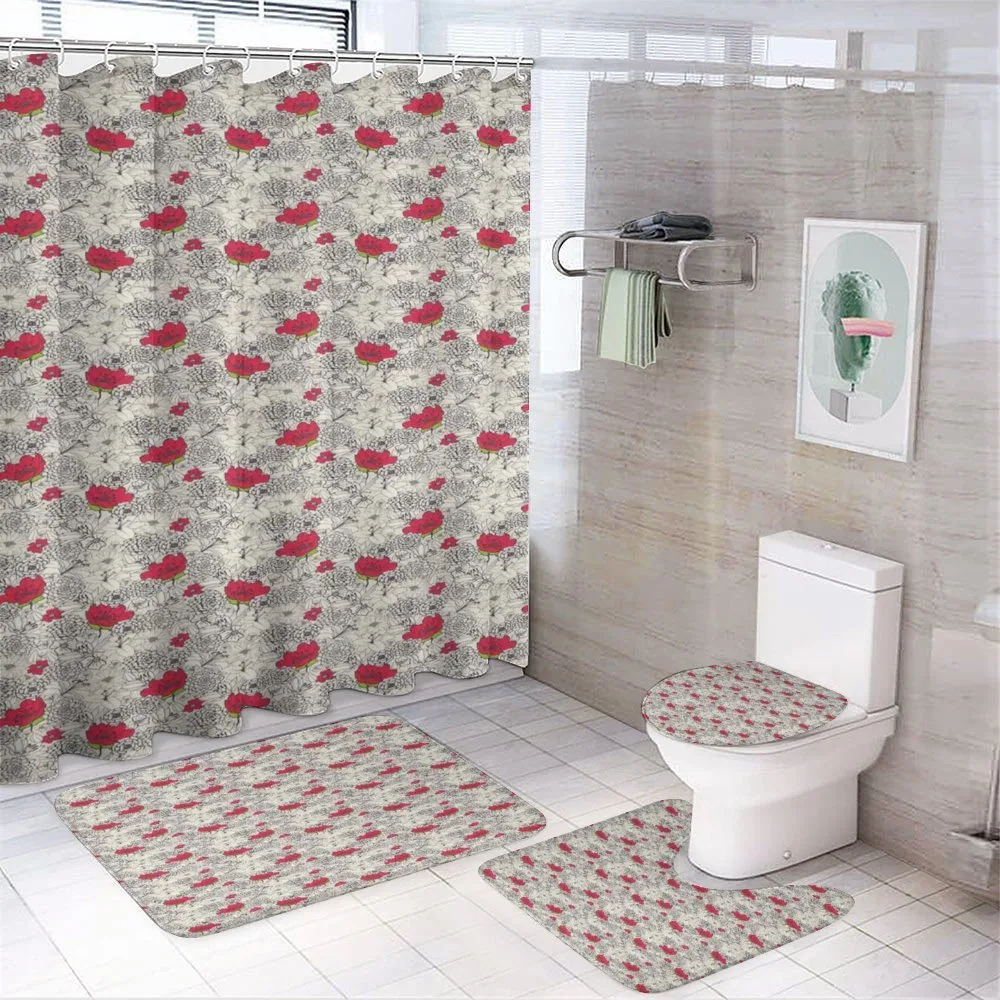 Blossoming Spirng Botany — 4-Piece Bathroom Set preview