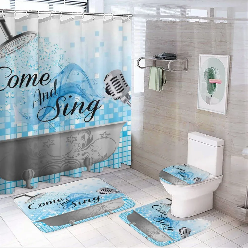 Come and Sing Message — 4-Piece Bathroom Set preview