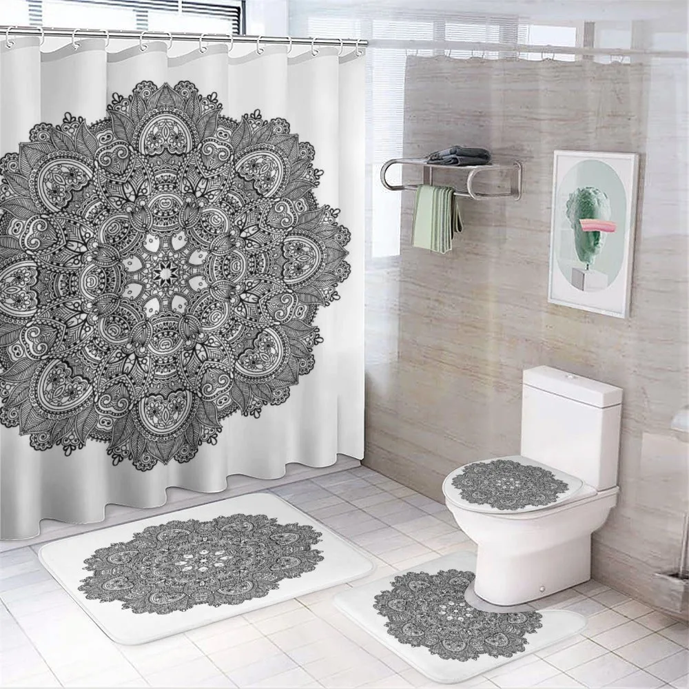 Detailed Mosaic Theme — 4-Piece Bathroom Set preview