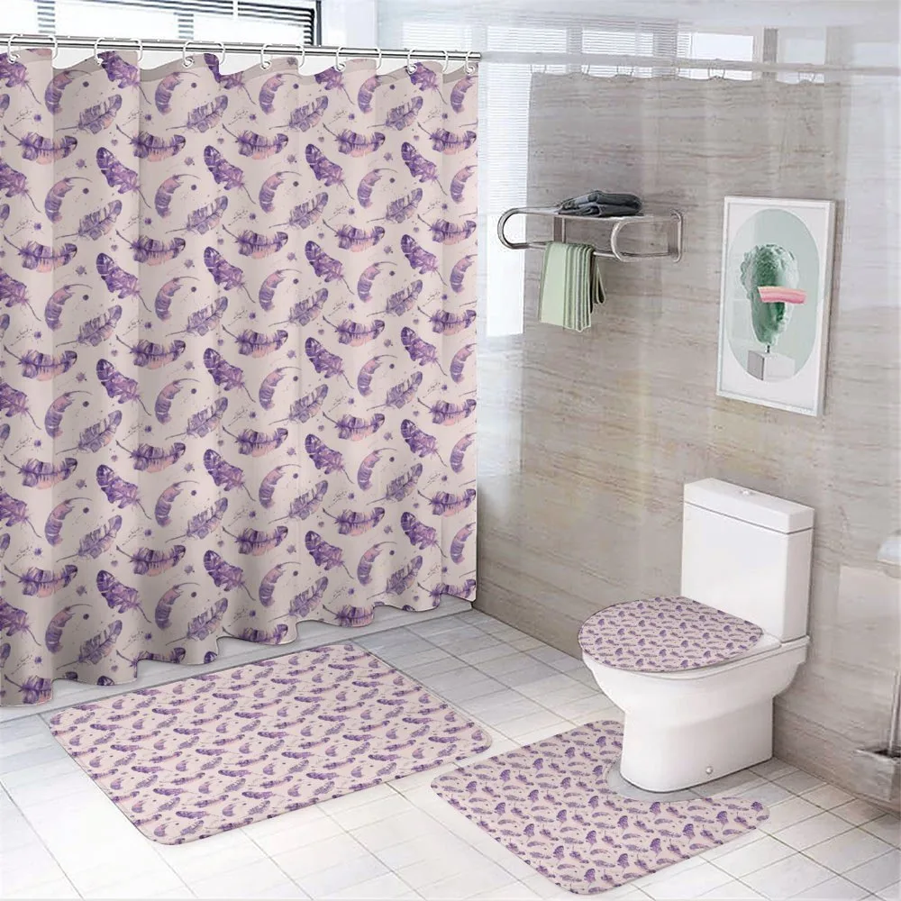 Feathers Paint Blots — 4-Piece Bathroom Set preview