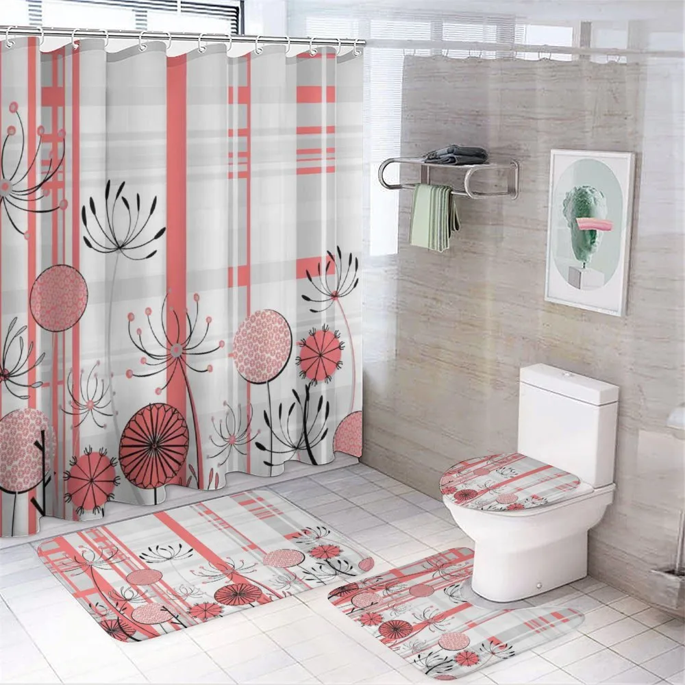 Modern Abstract Botanical — 4-Piece Bathroom Set preview