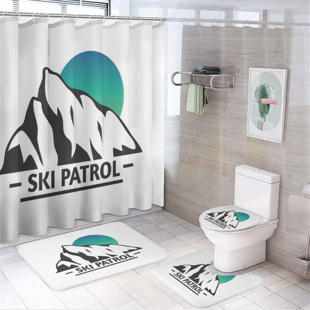 Mountain Ombre Sun and Ski — 4-Piece Bathroom Set preview