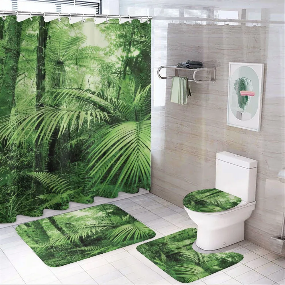 Palm Trees Exotic Plants — 4-Piece Bathroom Set preview