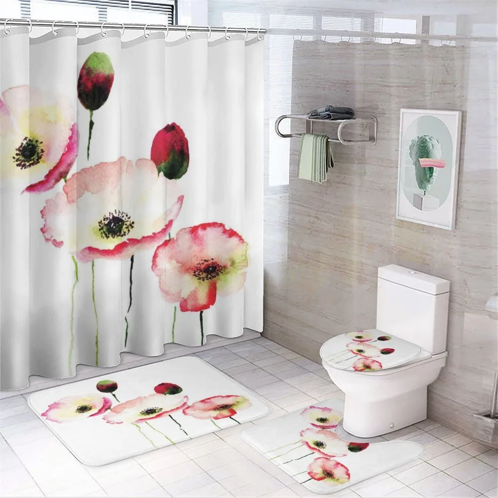 Poppy Vintage Blossom — 4-Piece Bathroom Set preview