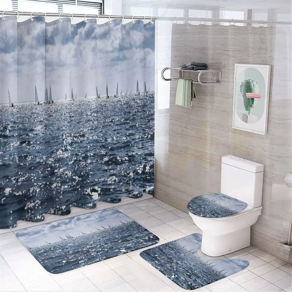Sailing Boats Sunny — 4-Piece Bathroom Set preview