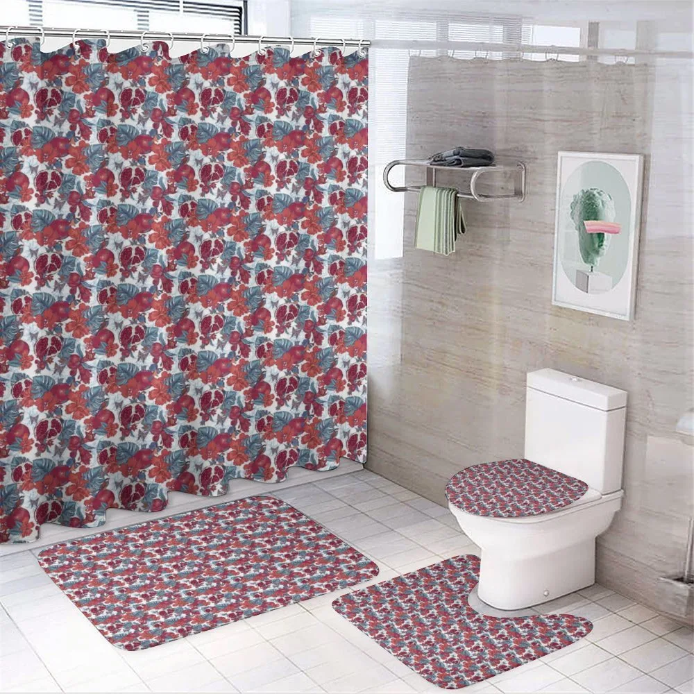 Tropical Hawaii Pomegranate — 4-Piece Bathroom Set preview