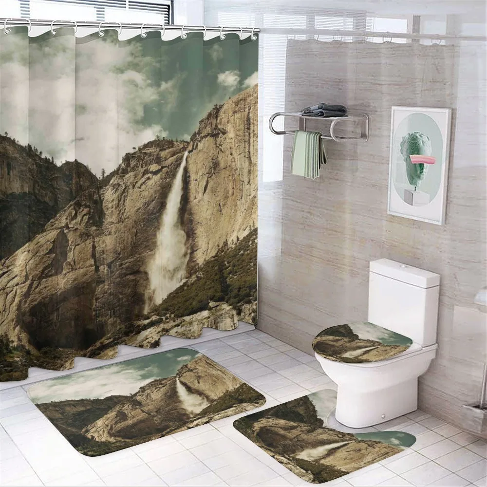Waterfall Yosemite Park — 4-Piece Bathroom Set preview