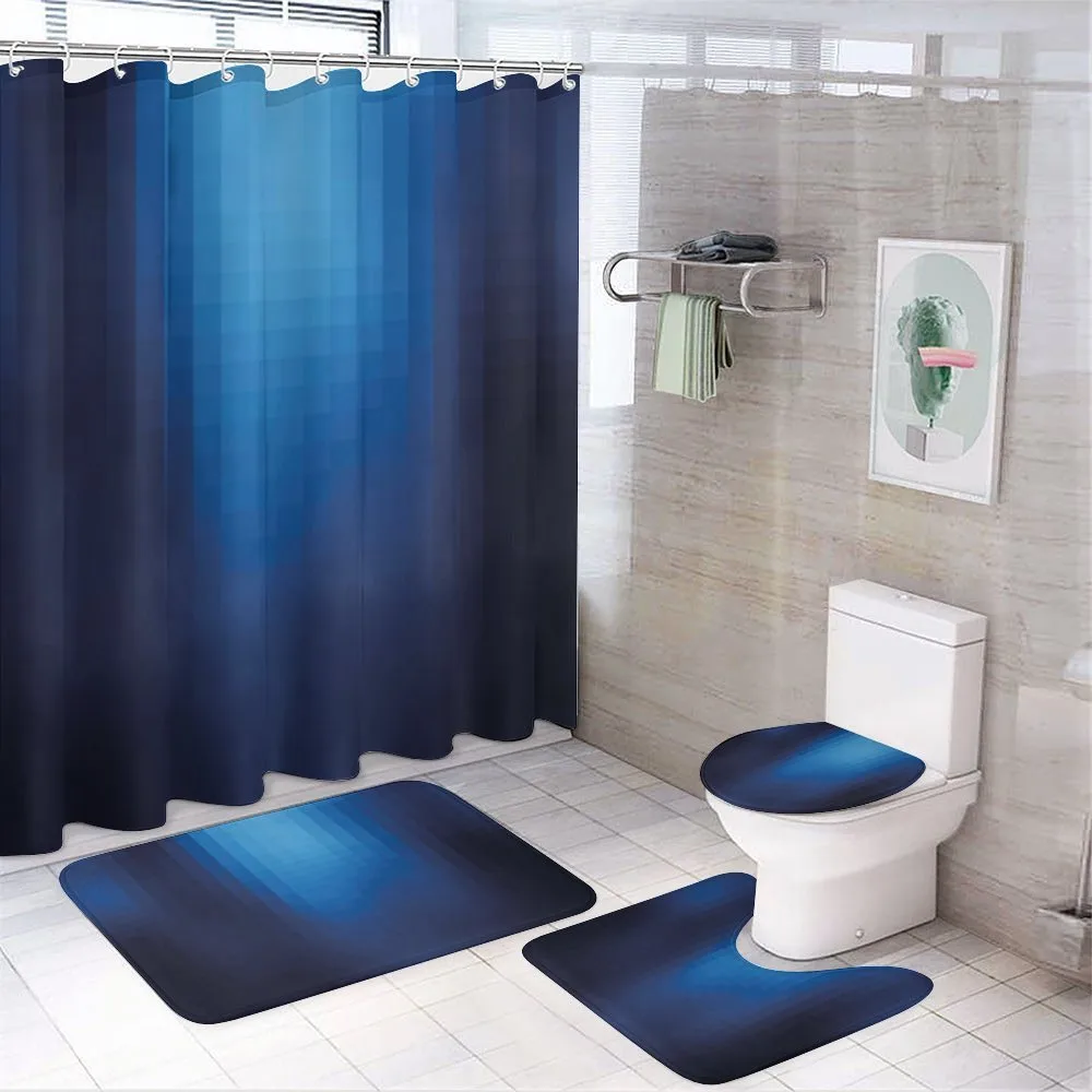 Blurry Mosaic Pixel Square — 4-Piece Bathroom Set preview