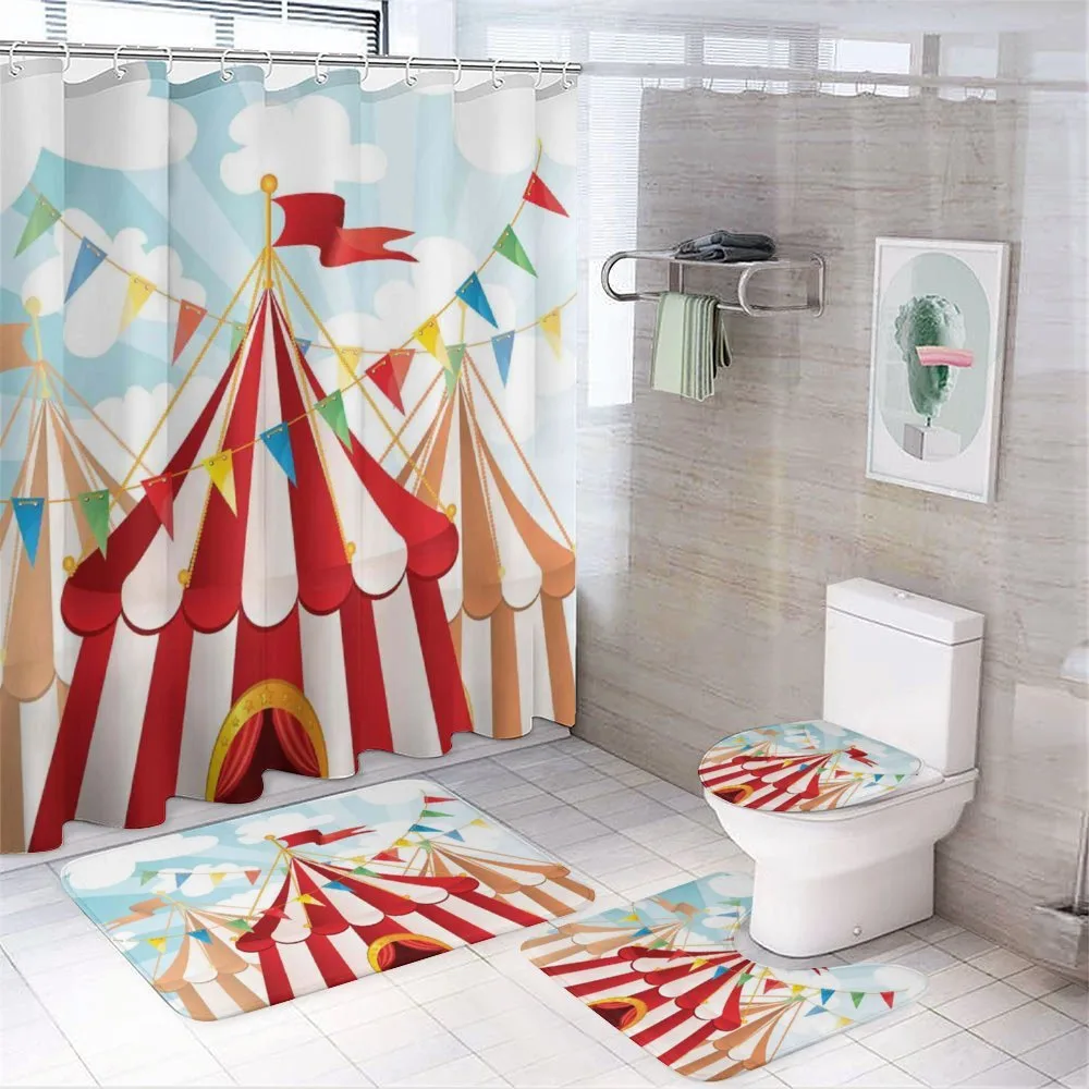 Circus Cloudy Sun Sky — 4-Piece Bathroom Set preview