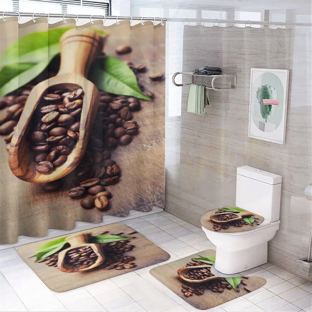 Coffee Plant on Table — 4-Piece Bathroom Set preview