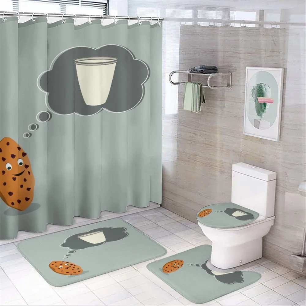 Cookie Dreaming of Milk — 4-Piece Bathroom Set preview