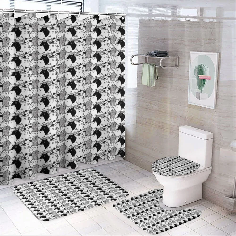Doodle Characters — 4-Piece Bathroom Set preview